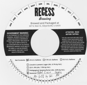 Recess Brewing Rebel Circus