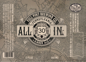 Full Pint Brewing Company All In Amber May 2017