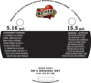 Mother's Brewing Company Gb's Original Dry May 2017