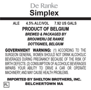 Brouwerij De Ranke Simplex