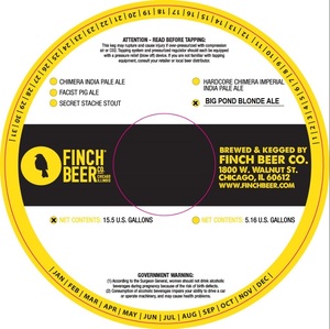 Finch Beer Co. Big Pond Blonde Ale