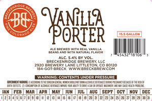 Breckenridge Brewery, LLC Vanilla Porter