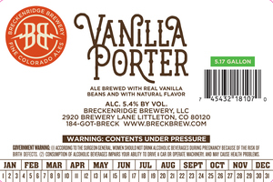 Breckenridge Brewery, LLC Vanilla Porter