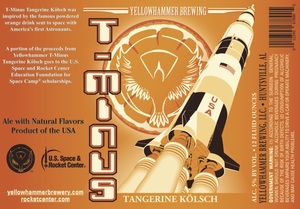 Yellowhammer Brewing, Inc. T-minus Tangerine Kolsch