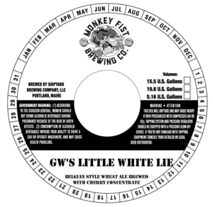 Monkey Fist Brewing Company Gw's Little White Lie