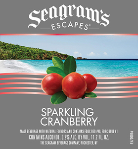 Seagram's Escapes Sparkling Cranberry May 2017