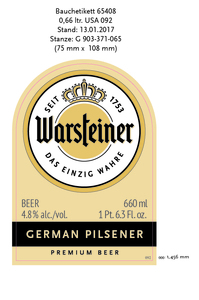 Warsteiner German Pilsener May 2017