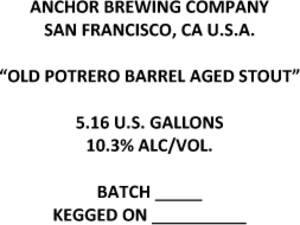 Anchor Brewing Company Old Potrero Barrel Aged May 2017