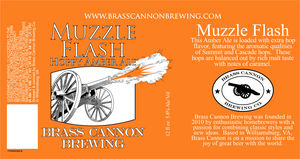 Brass Cannon Brewing Muzzle Flash Hoppy Amber Ale May 2017