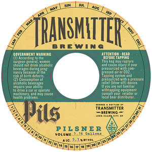 Transmitter Brewing Pilsner May 2017