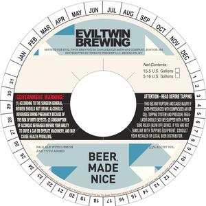 Evil Twin Brewing Beer Made Nice May 2017