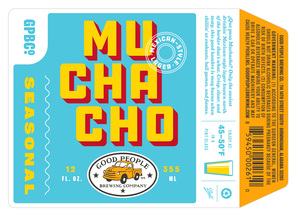 Good People Brewing Company Muchacho Mexican Style Lager June 2017