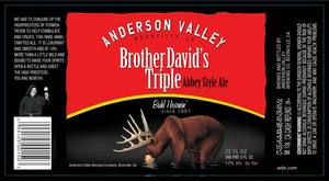 Anderson Valley Brewing Company Brother David Triple May 2017