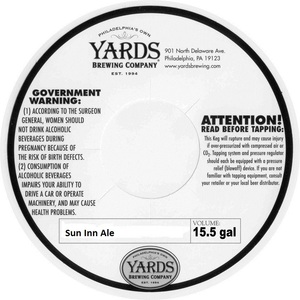 Yards Brewing Company Sun Inn Ale
