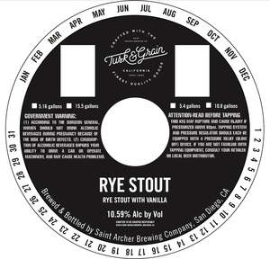 Tusk & Grain Rye Stout May 2017