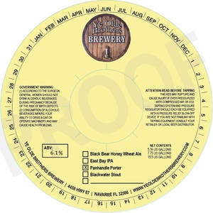 Ye Olde Brothers Brewery Panhandle Porter