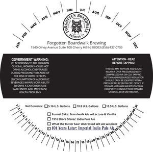 101 Years Later Imperial India Pale Ale May 2017