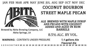 Abita Brewing Company Coconut Bourbon Street Maple Pecan