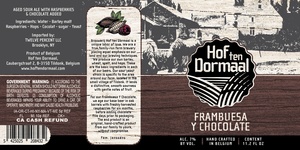 Hof Ten Dormaal Frambuesa Y Chocolate May 2017