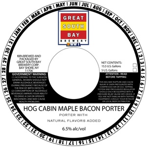 Great South Bay Brewery Hog Cabin Maple Bacon Porter June 2017