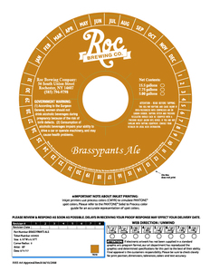 Brassypants Ale May 2017