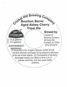 Cricket Hill Brewing Company Bourbon Barrel Aged Abbey Cherry Tripel