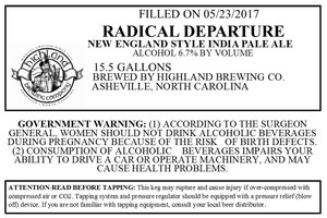 Highland Brewing Co Radical Departure