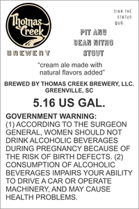 Thomas Creek Brewery Pitt And Bean Nitro June 2017