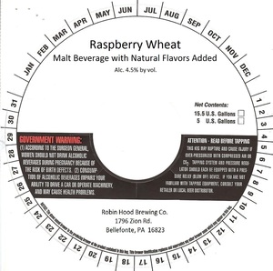 Robin Hood Brewing Co. Raspberry Wheat