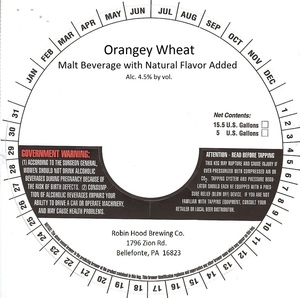 Robin Hood Brewing Co. Orangey Wheat