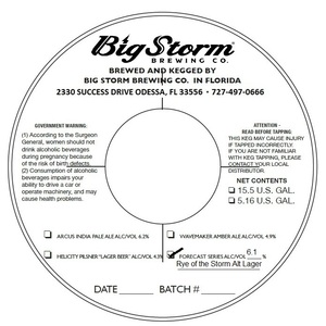Rye Of The Storm Alt Lager 