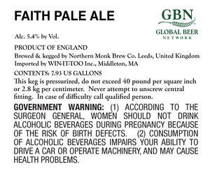 Faith Pale Ale June 2017