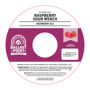 Ballast Point Raspberry Sour Wench June 2017