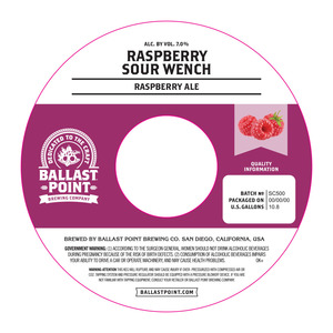 Ballast Point Raspberry Sour Wench June 2017