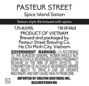 Pasteur Street Spice Island Saison