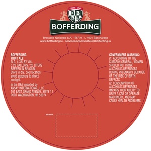 Bofferding Fruit Ale June 2017