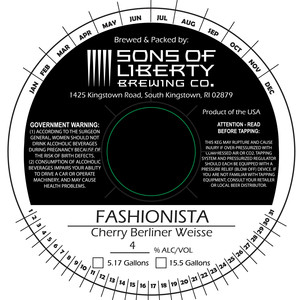 Fashionista Cherry Berliner Weisse June 2017