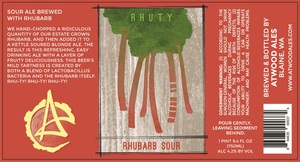 Rhuty Sour Ale Brewed With Rhubarb