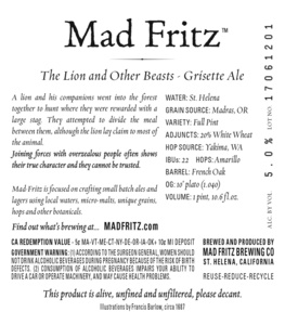 Mad Fritz The Lion And Other Beasts June 2017