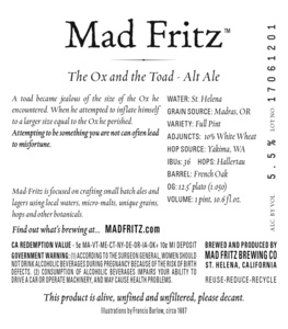 Mad Fritz The Ox And The Toad June 2017