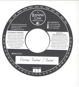 The Leaning Cask Brewing Company Pointer Porter