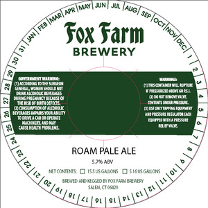 Roam Pale Ale June 2017