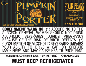 Four Peaks Brewing Company Pumpkin Porter June 2017