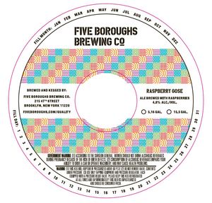 Five Boroughs Brewing Co. Raspberry Gose June 2017