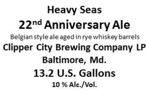 Heavy Seas 22 Anniversary