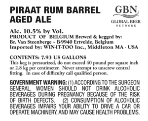 Piraat Rum Barrel Aged Ale June 2017