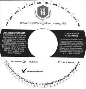 Take 16 Brewing Co Luverne Lager