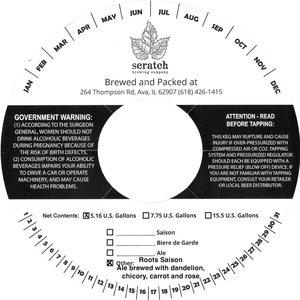 Scratch Brewing Company Roots Saison