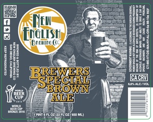 New English Brewing Company Brewers Special Brown Ale June 2017