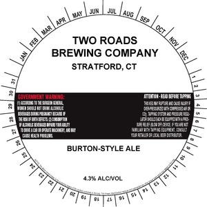 Two Roads Brewing Company Burton-style Ale June 2017